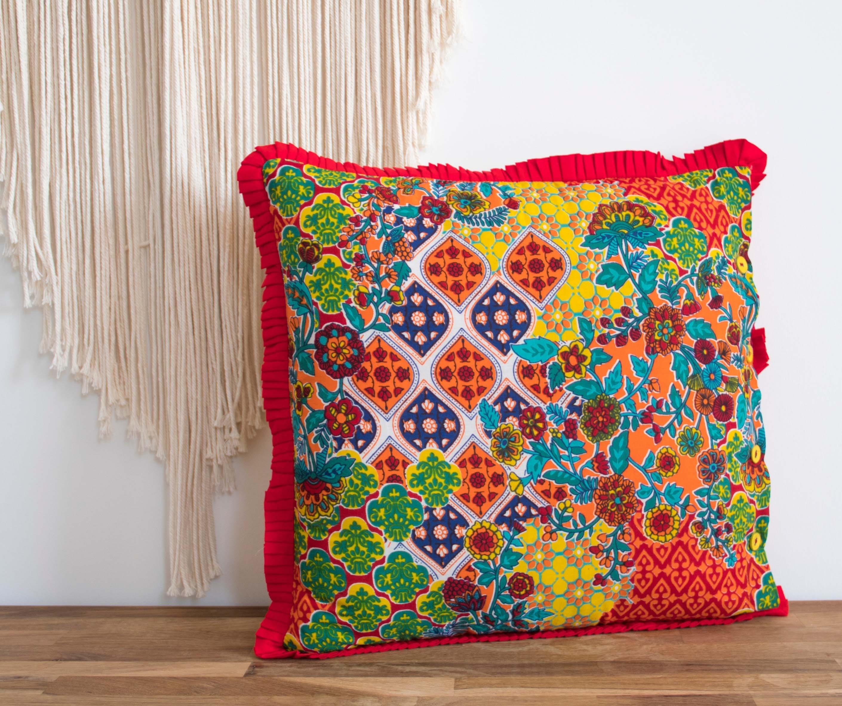 Federe decorative TEJA in cotone stampato – Set da 2, 40×40 cm