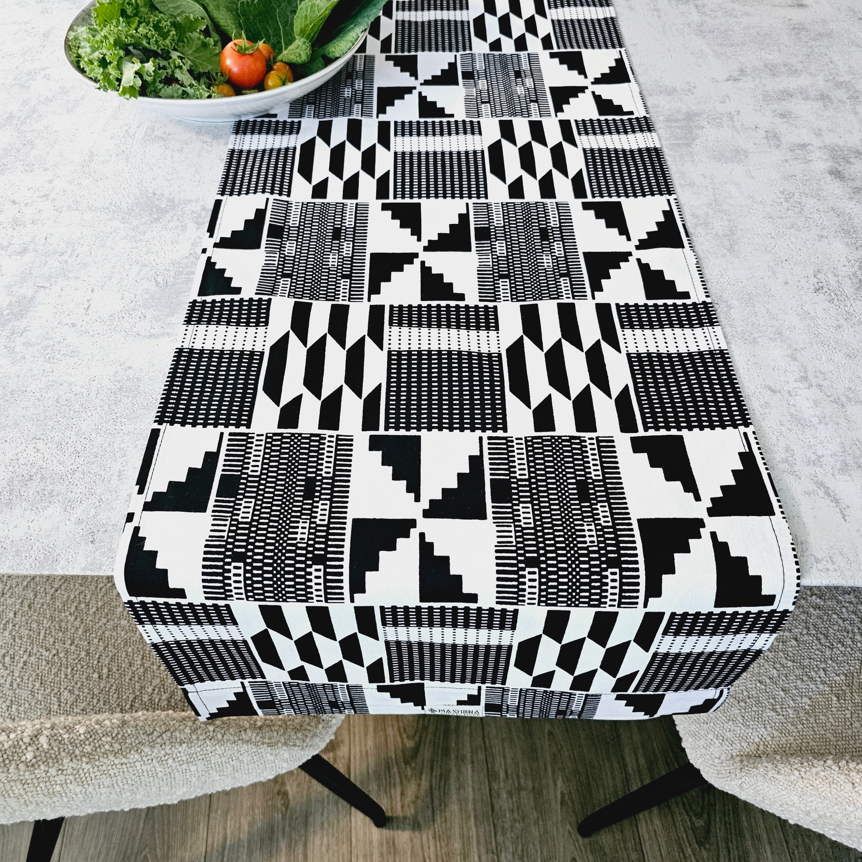 Runner tavola Wax africano in cotone 160-200 cm