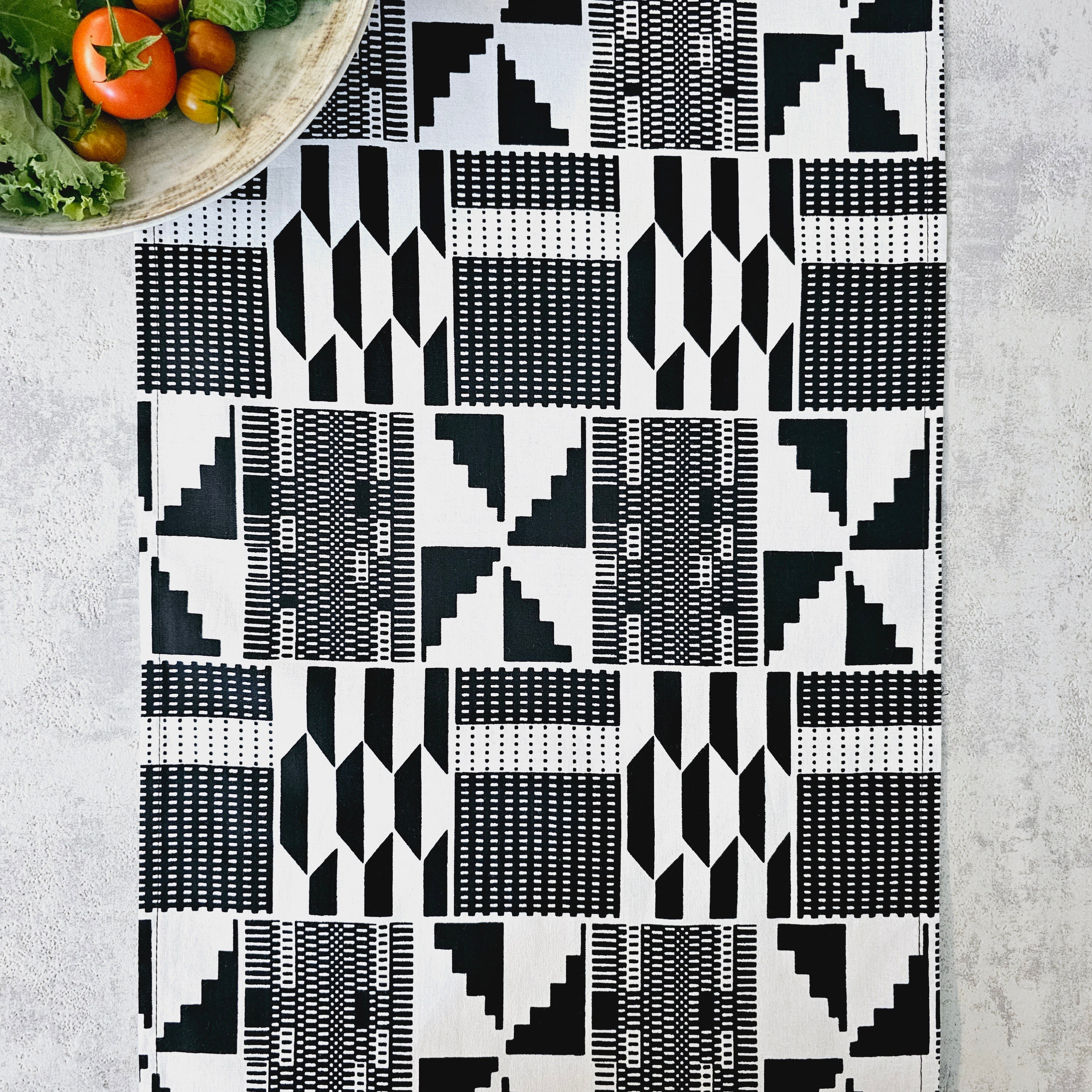 Runner tavola Wax africano in cotone 160-200 cm