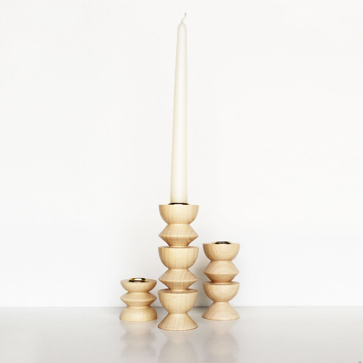 Totem Wooden Candle Holder - Tall Nº 3-2