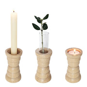 Vira 3 in 1 - Pure Wood II - Candle Holder / Tea Light Holder / Vase-0