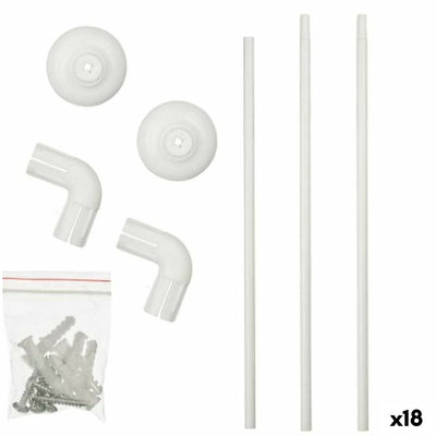 Asta doccia Berilo Bianco Alluminio 90 x 90 cm 113 x 2,5 x 7,5 cm Tenda da Doccia (18 Unità)