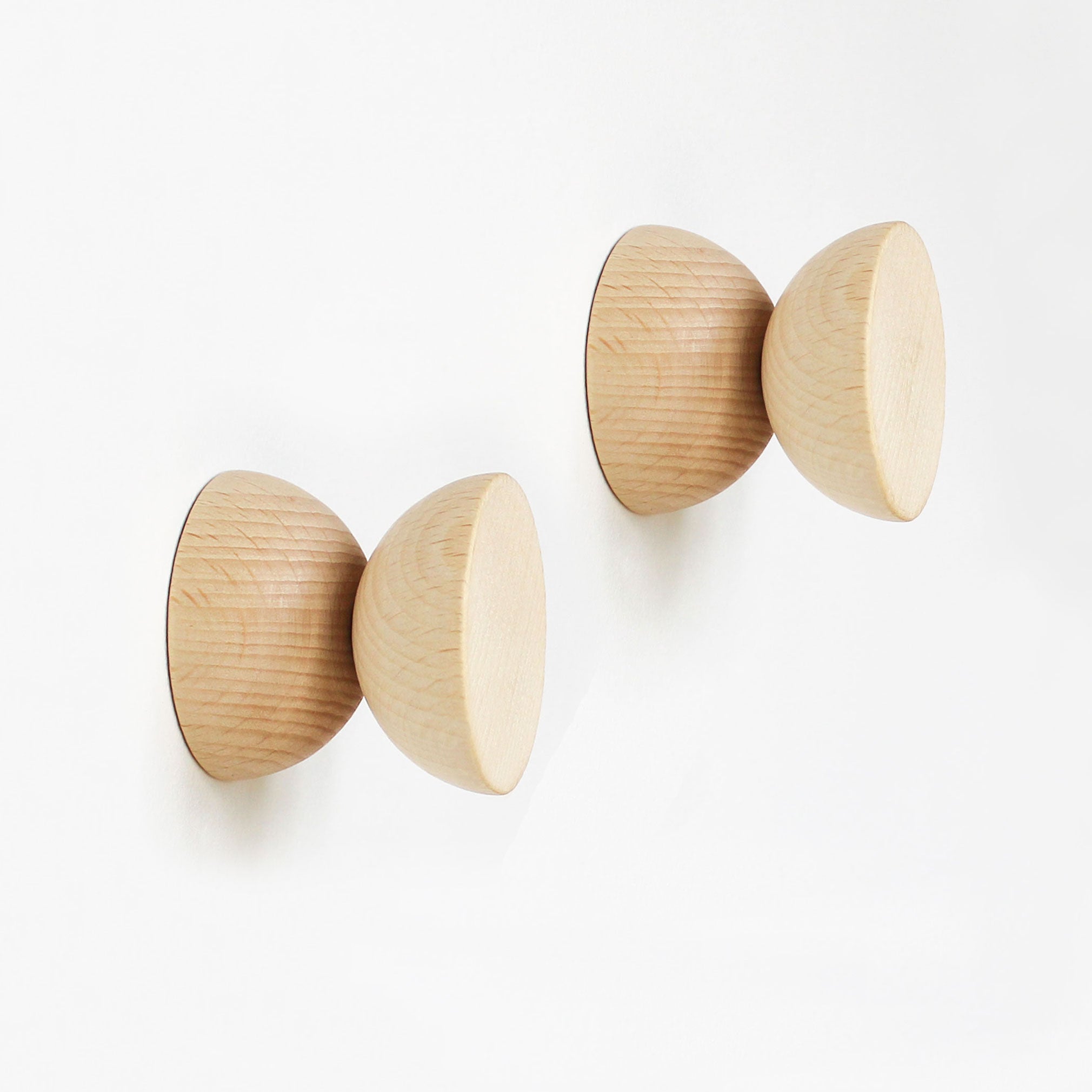 Set ganci da parete geometrici in faggio – 2, 3 o 4 pezzi