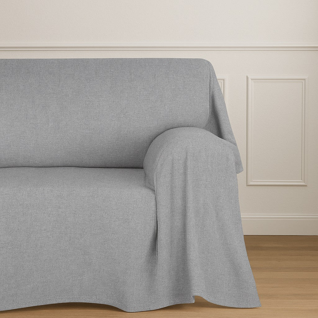 Telo Salva Divano - Copridivano Impermeabile in tessuto Arredo - ARMOR grigio-0