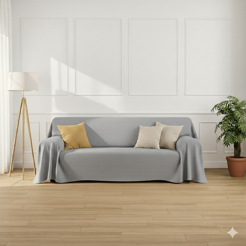 Telo Salva Divano - Copridivano Impermeabile in tessuto Arredo - ARMOR grigio-3