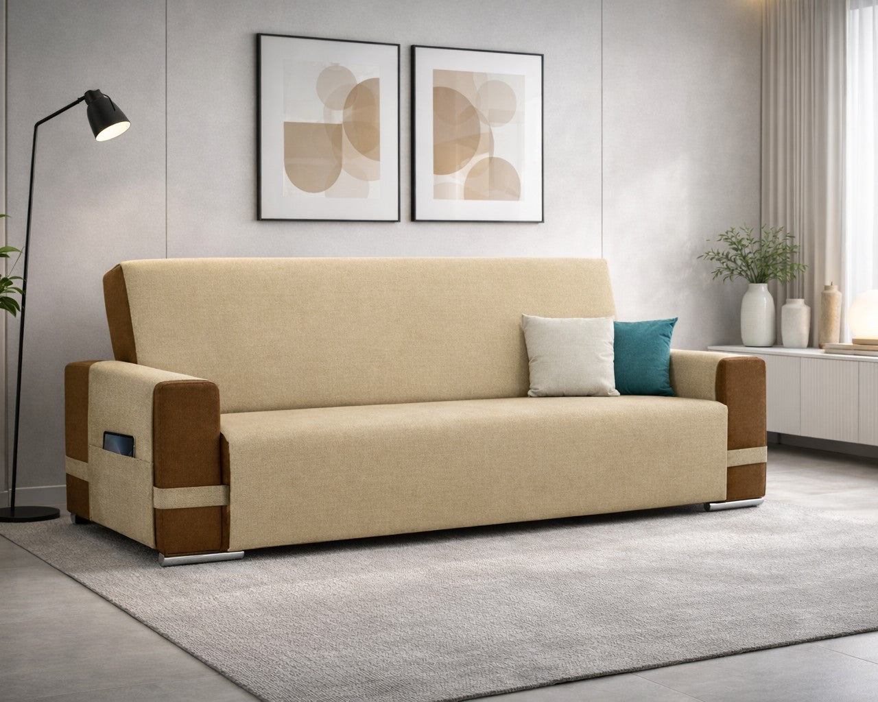 Salvadivano ARMOR beige - Copridivano lineare antimacchia