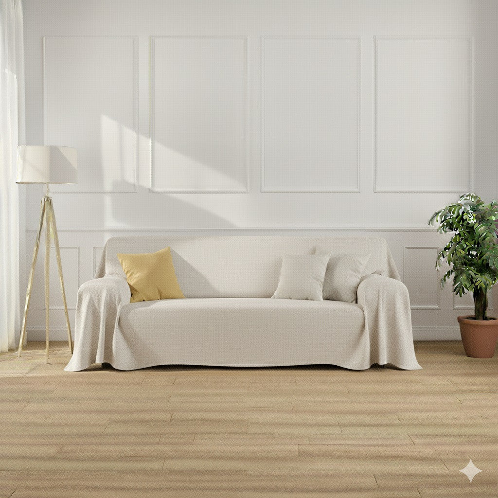 Telo arredo copridivano ARMOR bianco impermeabile antimacchia