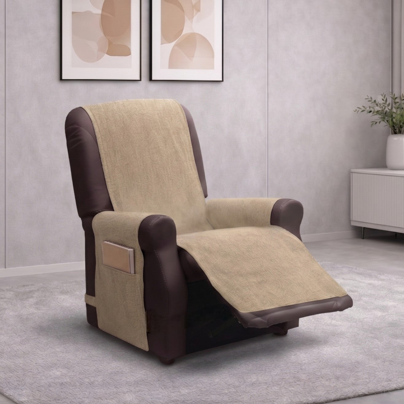 Copripoltrona relax impermeabile ARMOR tortora
