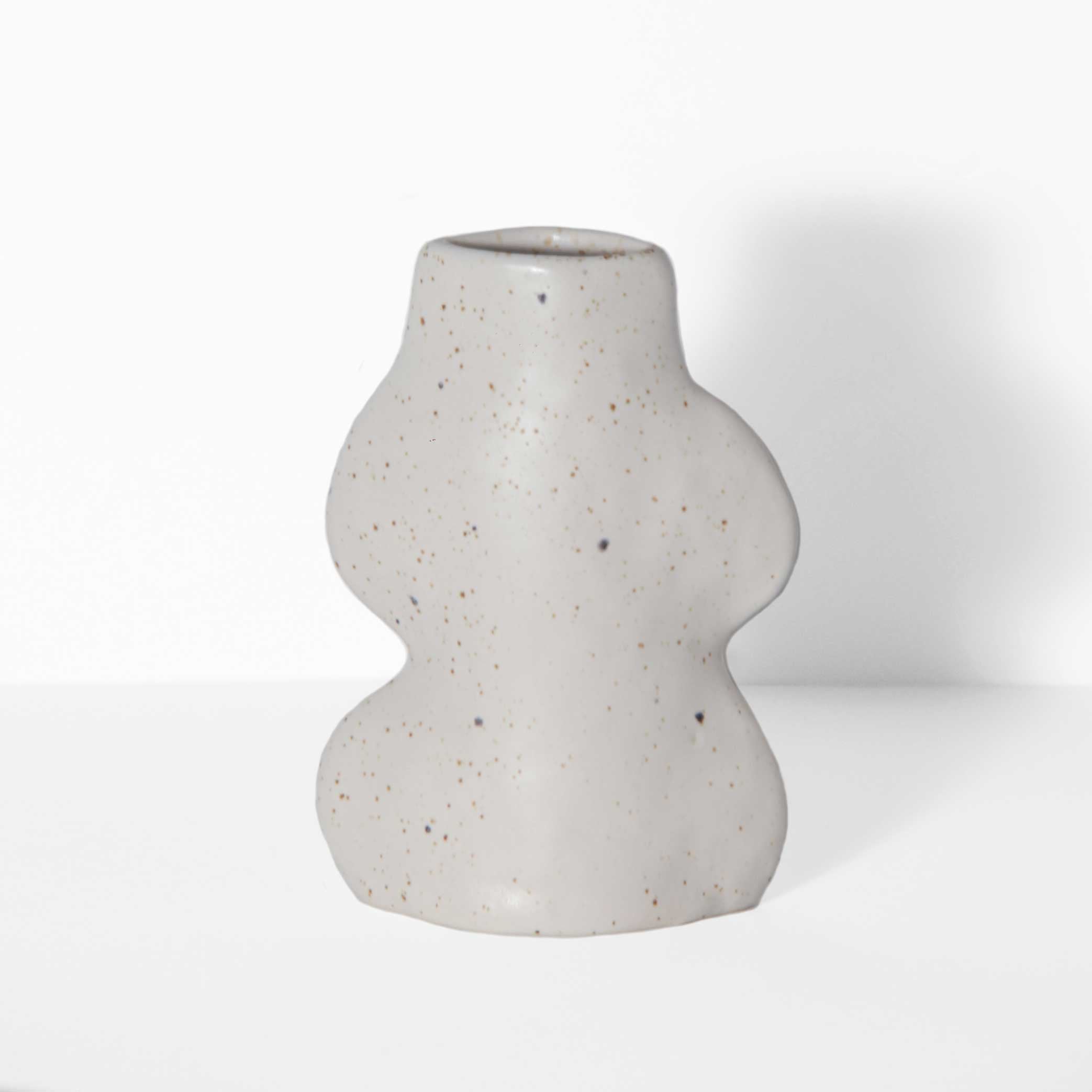 Vaso in ceramica Fluxo bianco – piccolo 14 cm